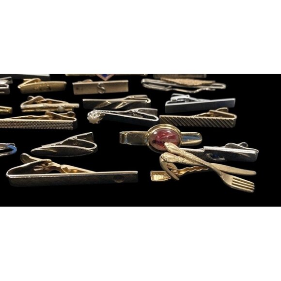 Vintage Men’s Tie Money Clip Lot – Mixed Brands & Eras Robbins Co. Attleboro - Picture 7 of 9